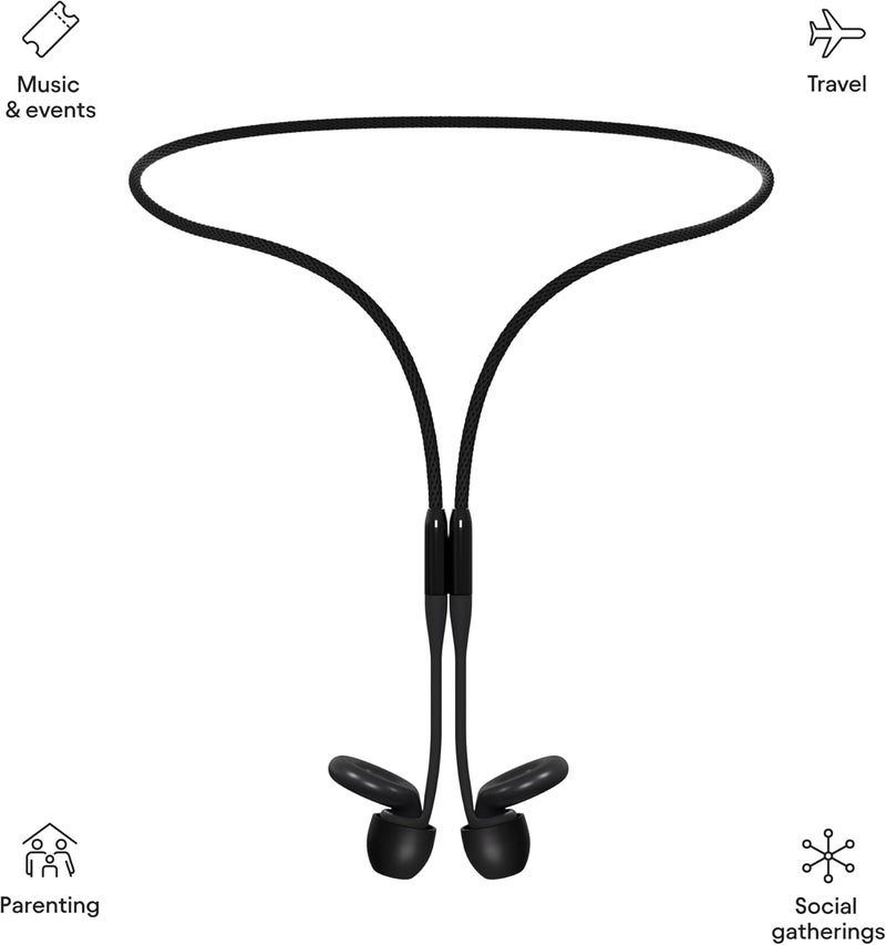 Loop Official Connector Cord For Earplugs - Magnetic Tug-Resistant Safety Cord - Charcoal - Image 2